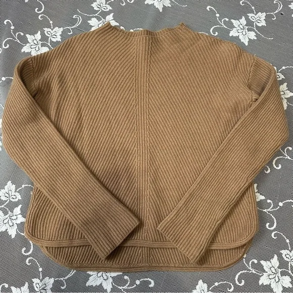 Aritzia Babaton Chalmers Wool Linen Mock
Neck Sweater Brown Sz Small - Picture 2 of 8